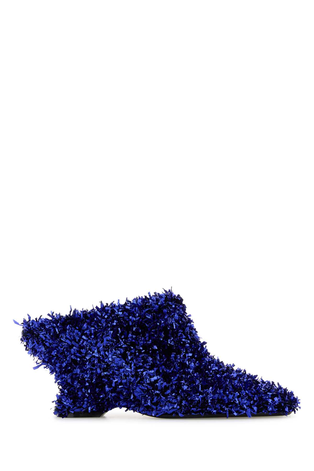 Shop Dries Van Noten Embellished Fabric Mules In Blue