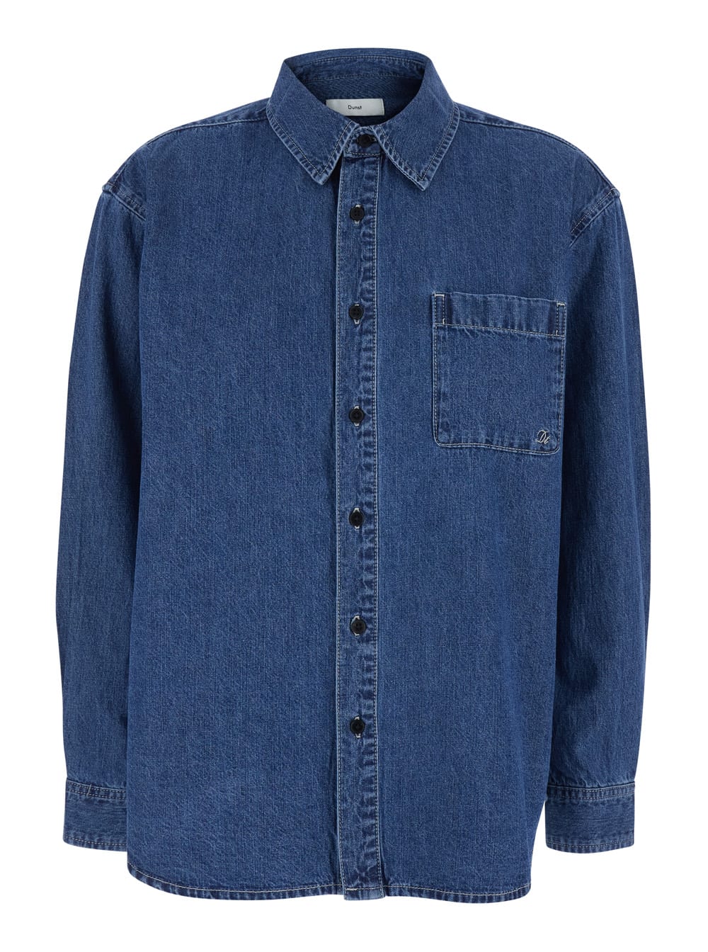 Dunst Unisex Oversized Denim Shirt In Blue