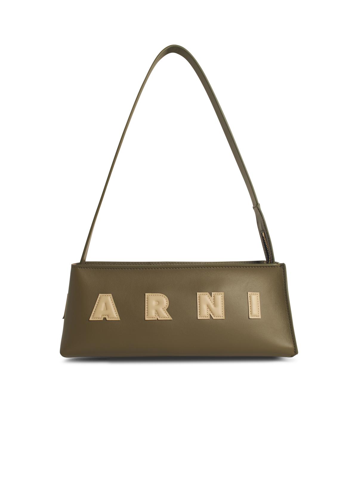Museo Baguette Bag In Green Leather