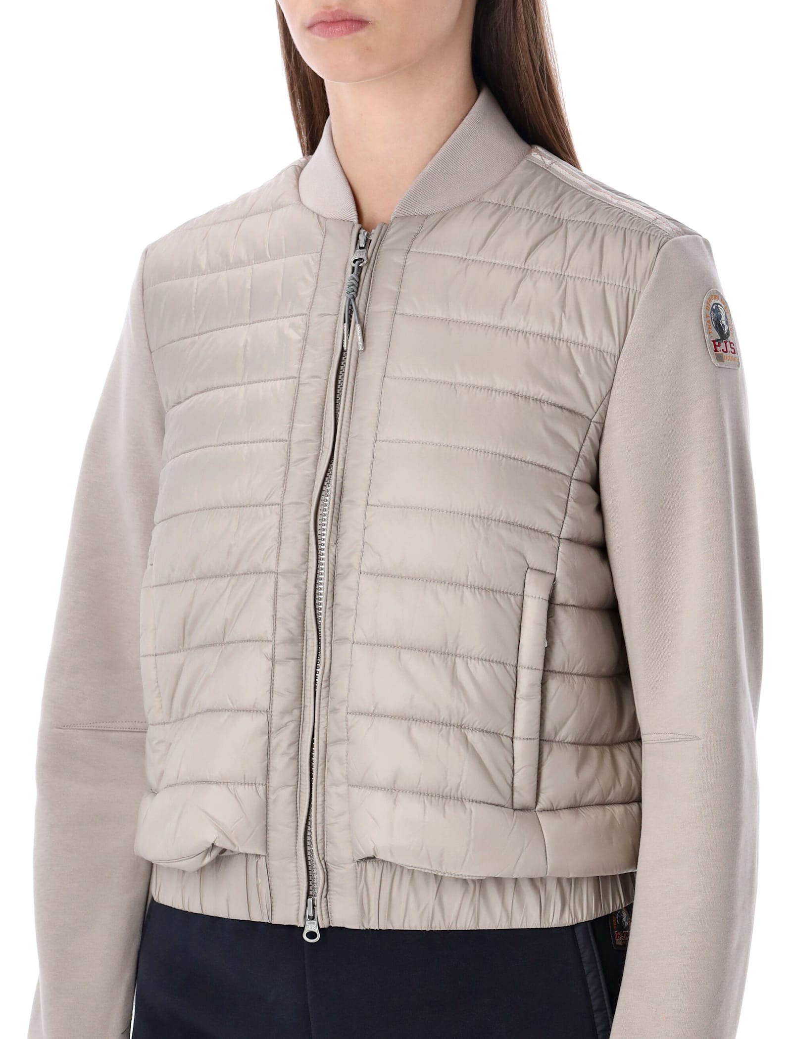 Parajumpers Loretta Quilted Zip-up Jacket In Gray