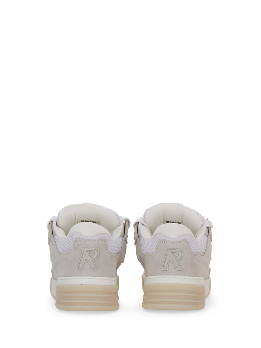 Represent Mesh And Suede Low-top Sneakers With Perforated Design