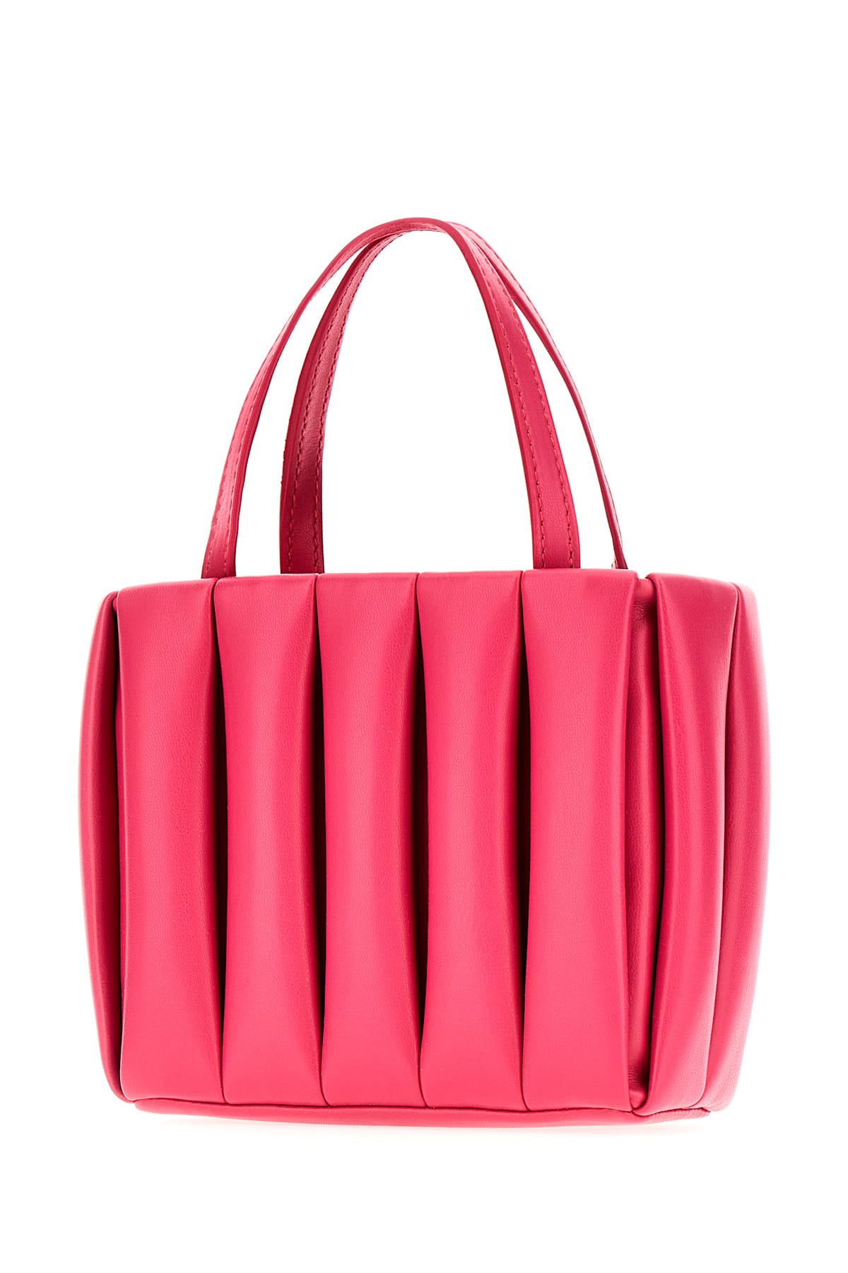 Shop Themoirè Fuchsia Synthetic Leather Aria Handbag In Bouganville