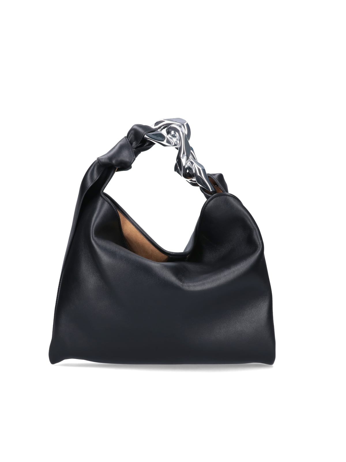 Shop Jw Anderson Chain Hobo Small Shoulder Bag In Black