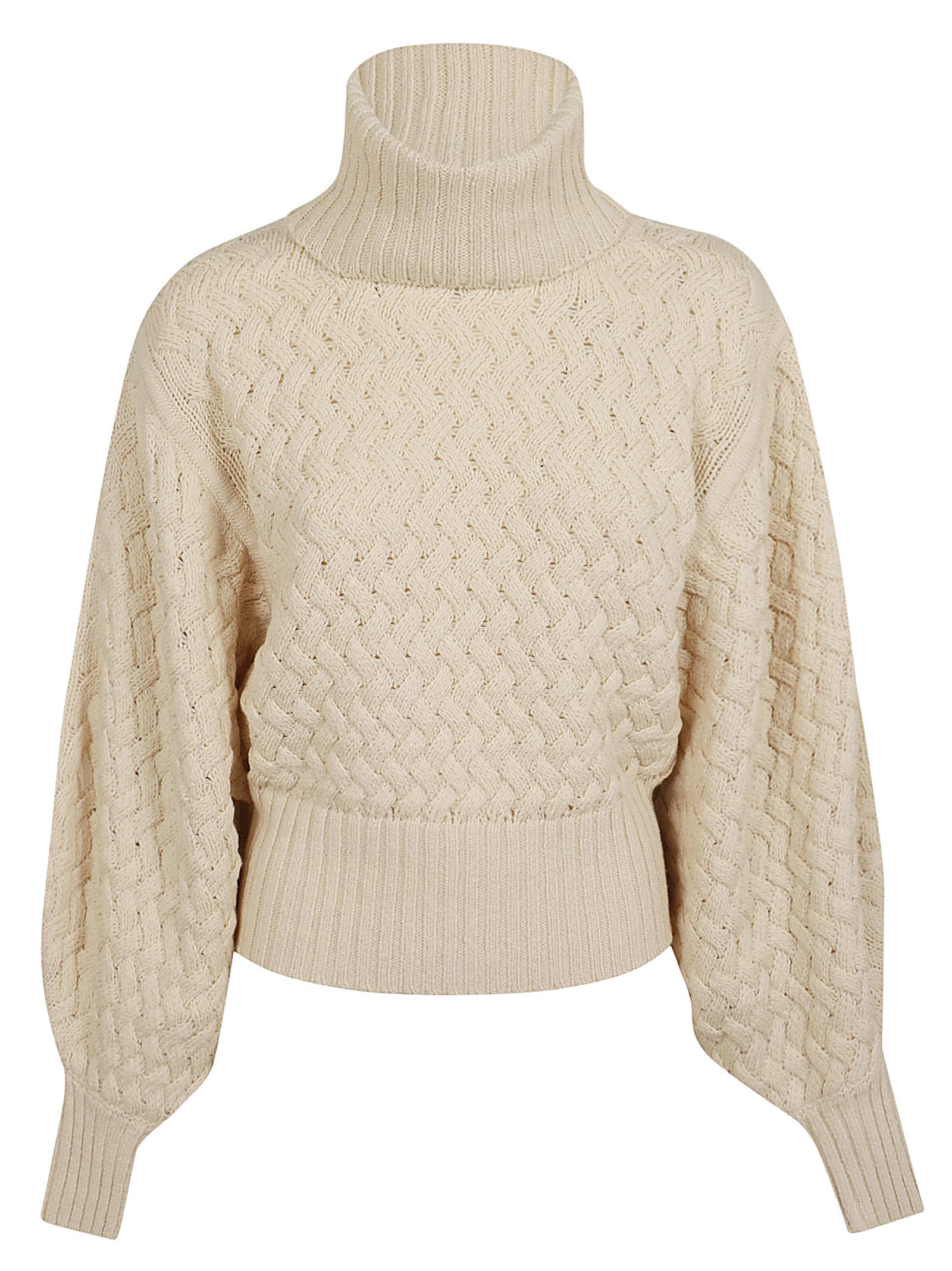 Shop Zimmermann Illustration Textured Sweater In Crm Cream