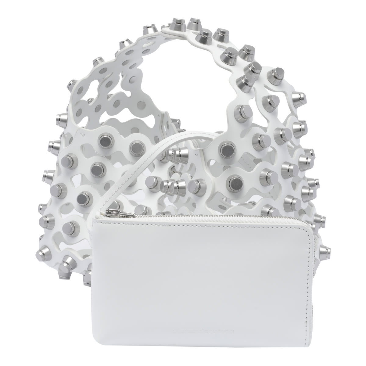 Alexander Wang Rex Small Nappa Leather Bag In White In White