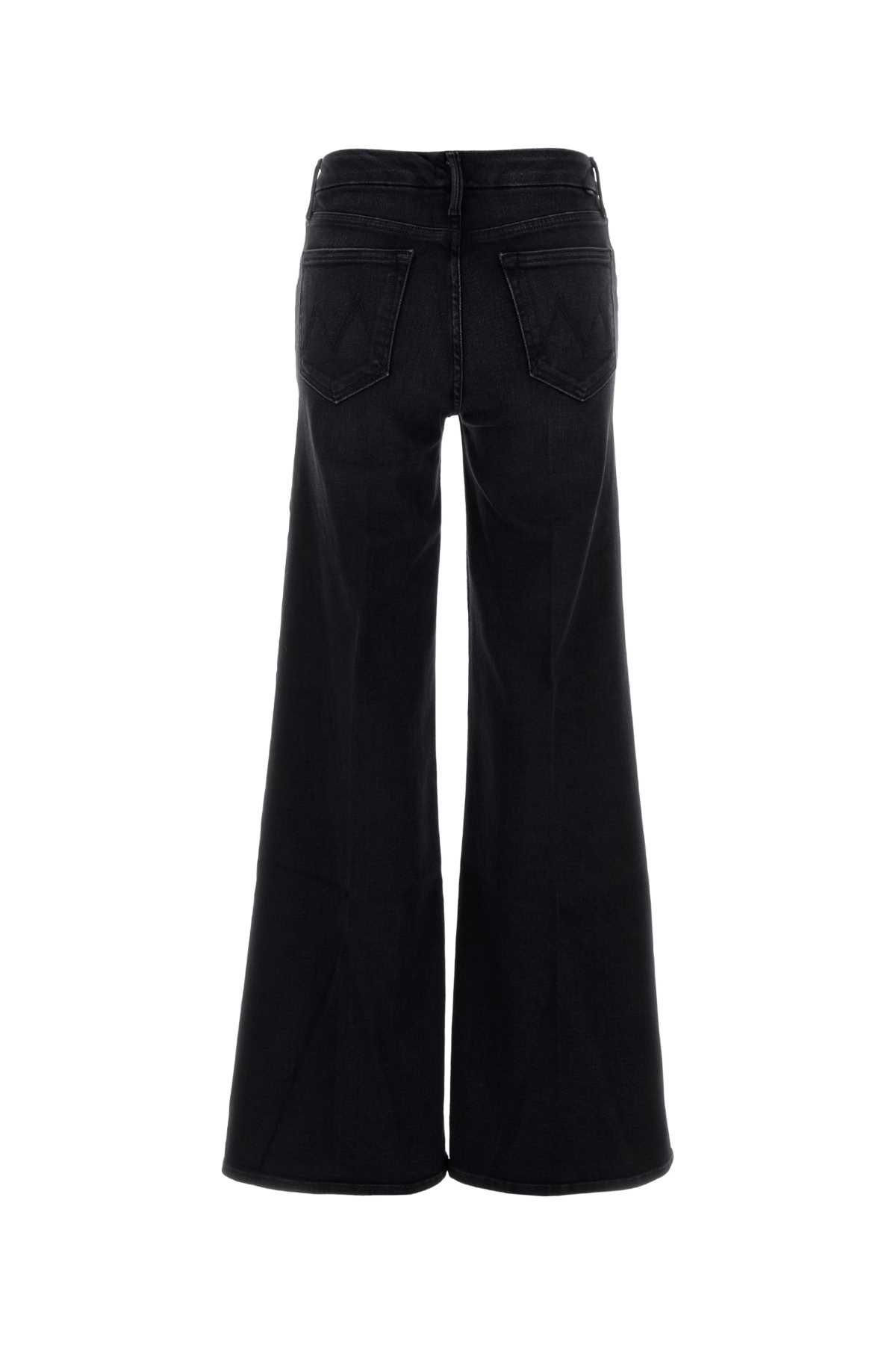 Mother The Hustler Roller Sneak Jeans In Black
