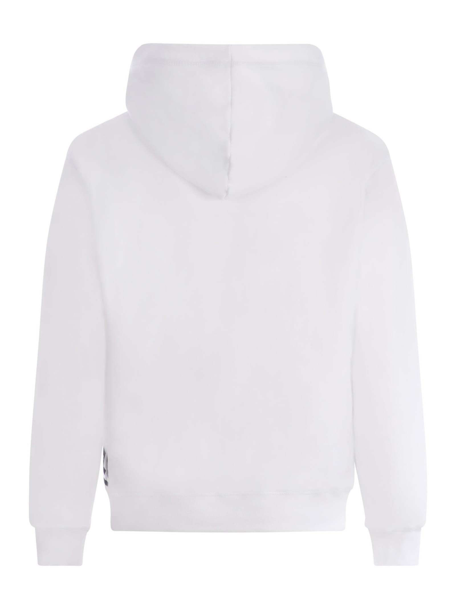 Shop Dsquared2 Hooded Sweatshirt  In Cotton In White