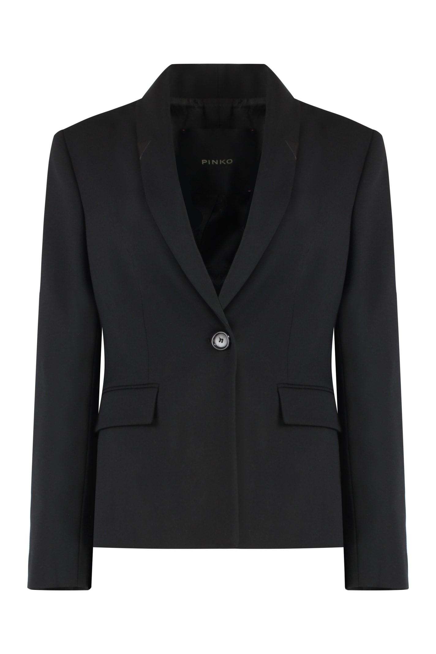 Shop Pinko Giappone Single-breasted One Button Jacket In Black