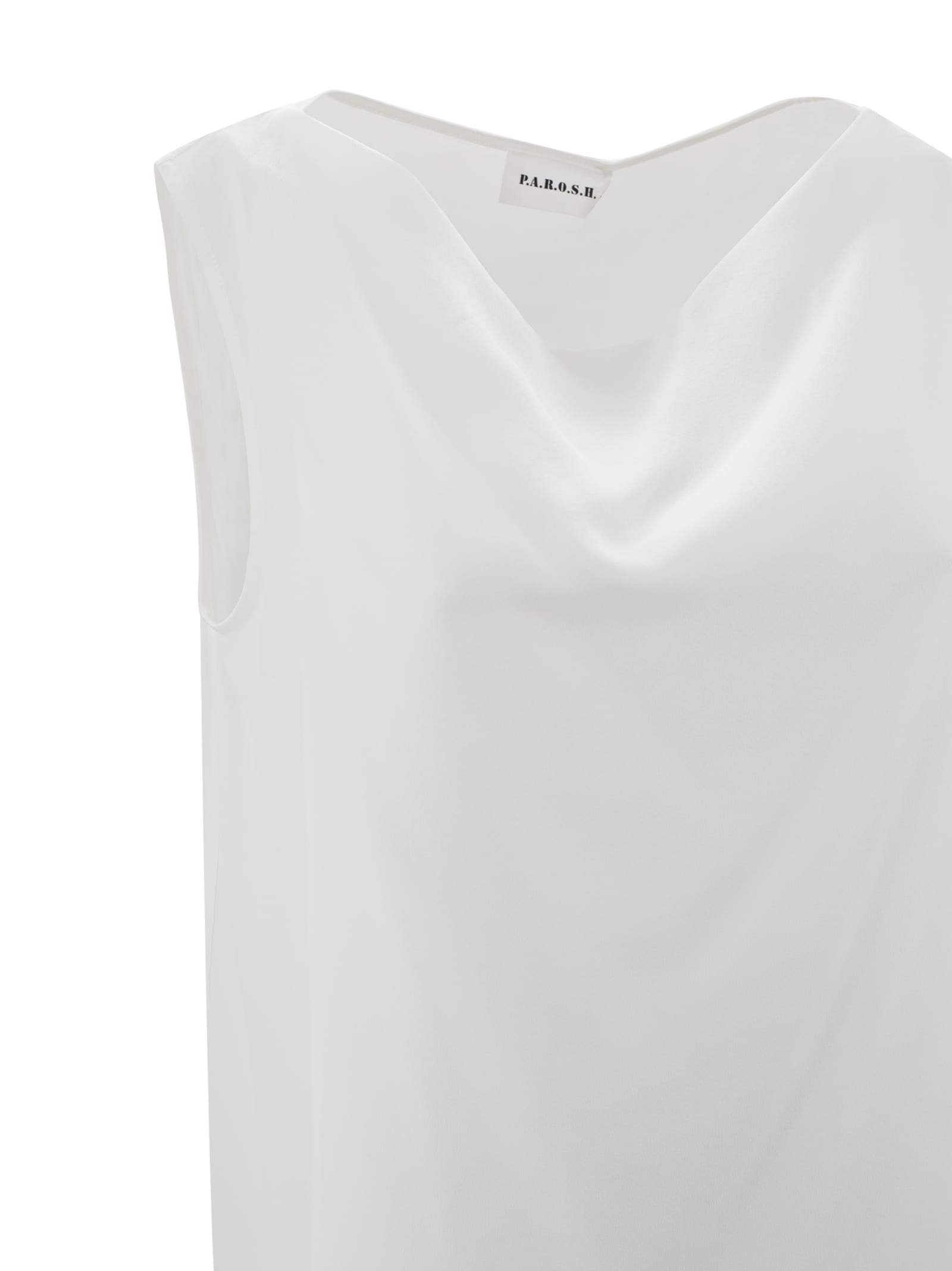 P.a.r.o.s.h Silk Top In Panna