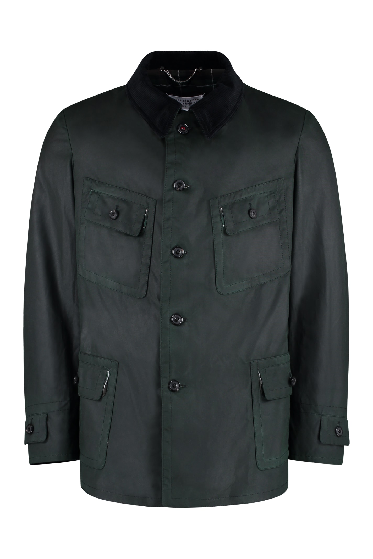 Shop Maison Margiela Multi-pocket Cotton Jacket In Green
