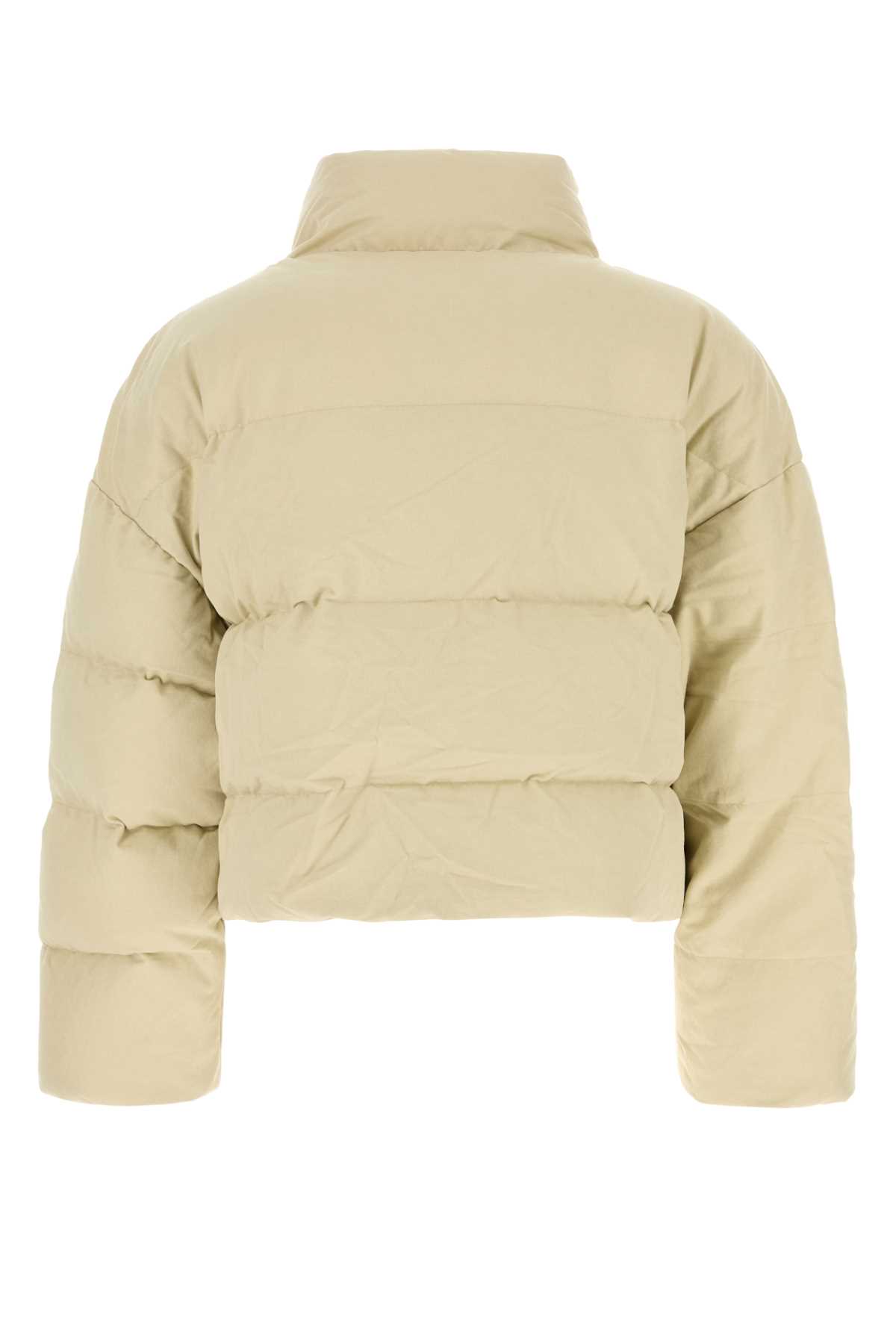 Entire Studios Sand Cotton Down Jacket In Offwhite
