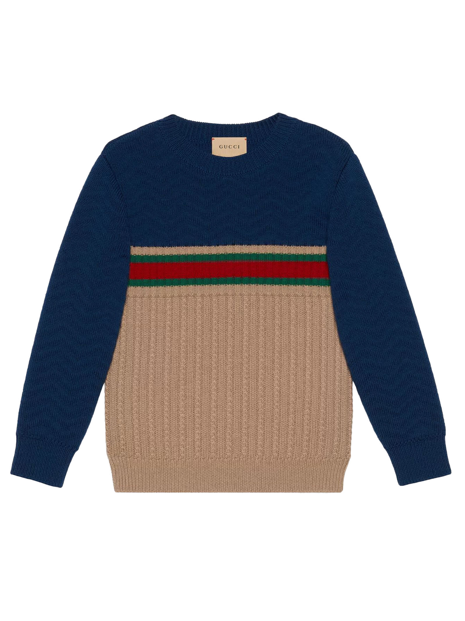 GUCCI CHILDRENS WOOL SWEATER WITH WEB