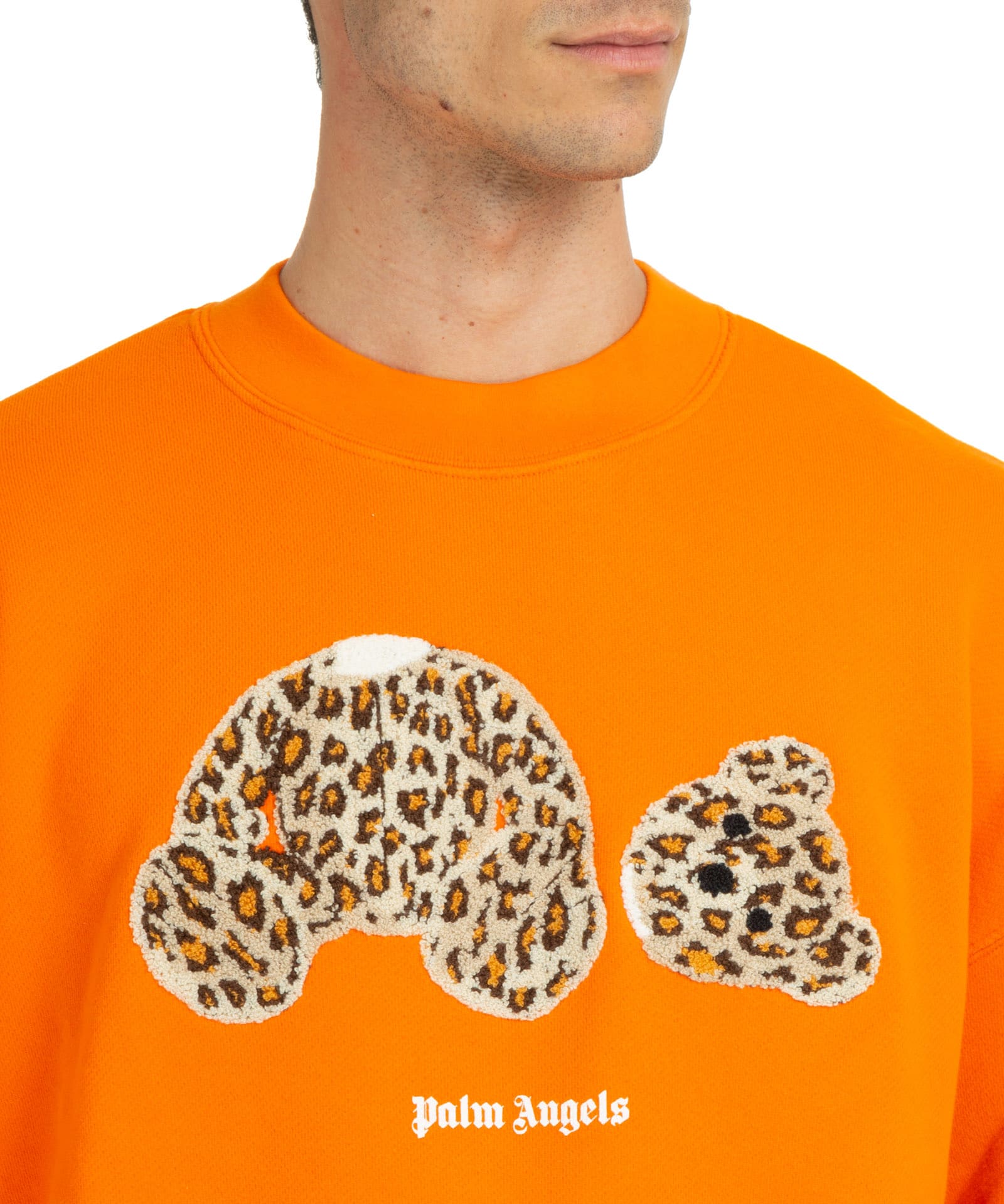 Palm Angels Bear Leopard Cotton Sweatshirt