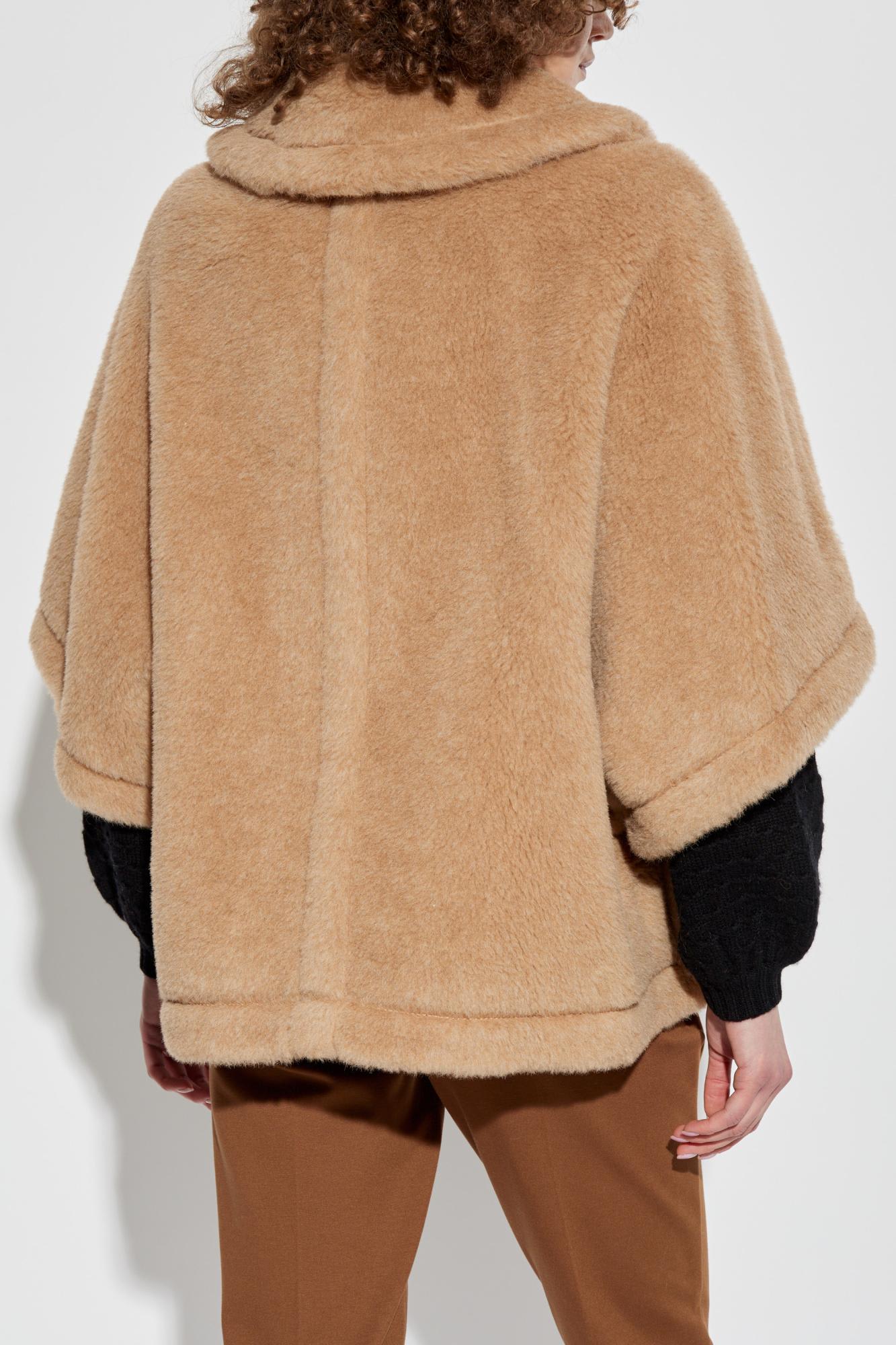 Max Mara Women Tenebre4 Teddy Cape In Beige