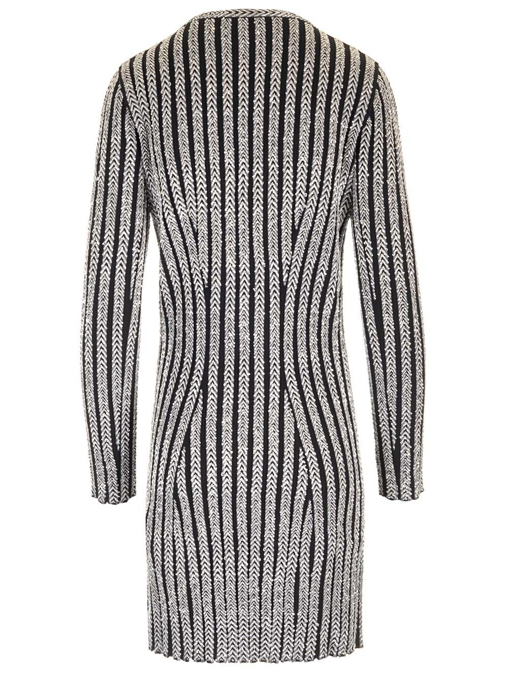 Shop Missoni Knitted Fitted Dress In White