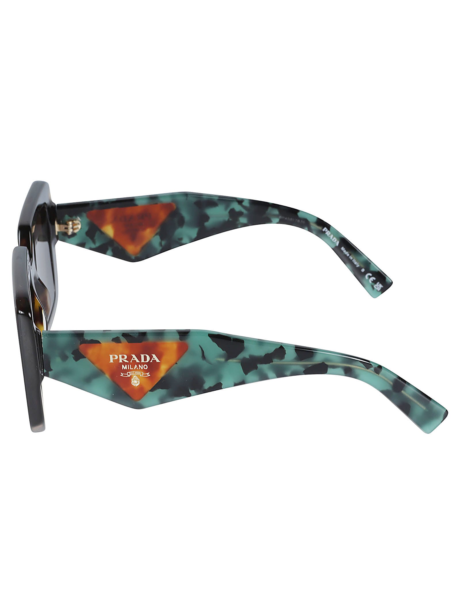 Prada Squared Frame Sunglasses In Brown
