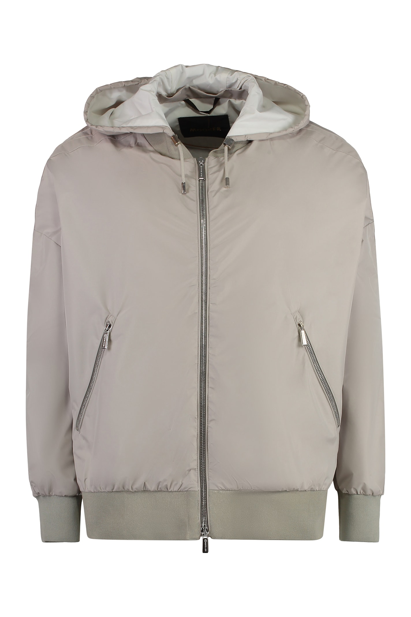 Moorer Guendalina Bomber Jacket In Technical Fabric In Gray