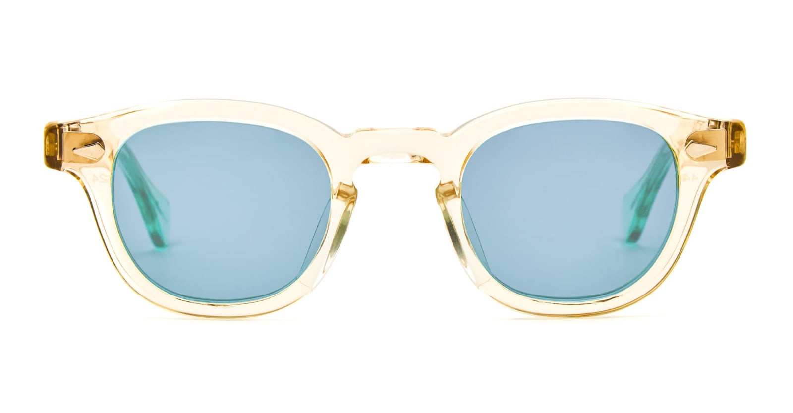 Julius Tart Optical Ar 46x24 - Champagne / Light Blue Lens Sunglasses In Gold