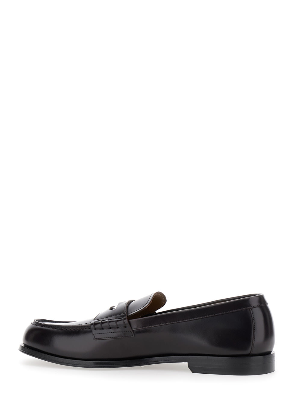 Dsquared2 Black Loafers With Logo Plaque On The Front And Logo Lettering On The Heel In Leather Man In Black