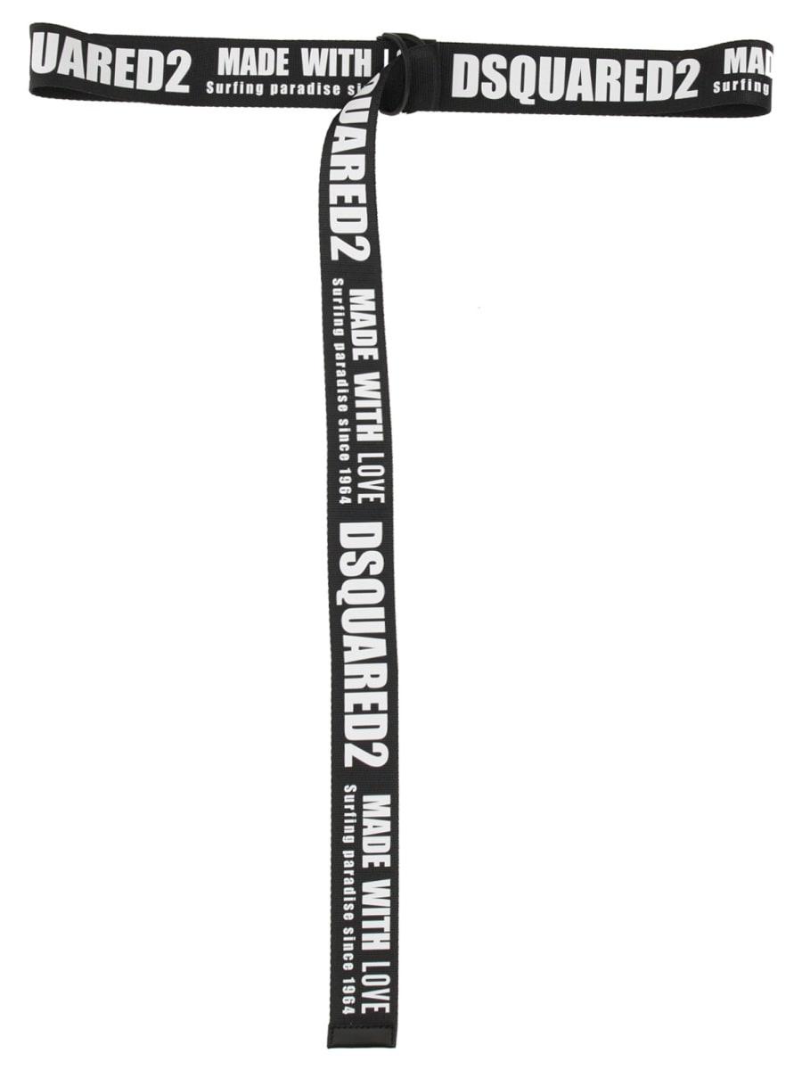 Shop Dsquared2 Logo Print Belt In Non Definito