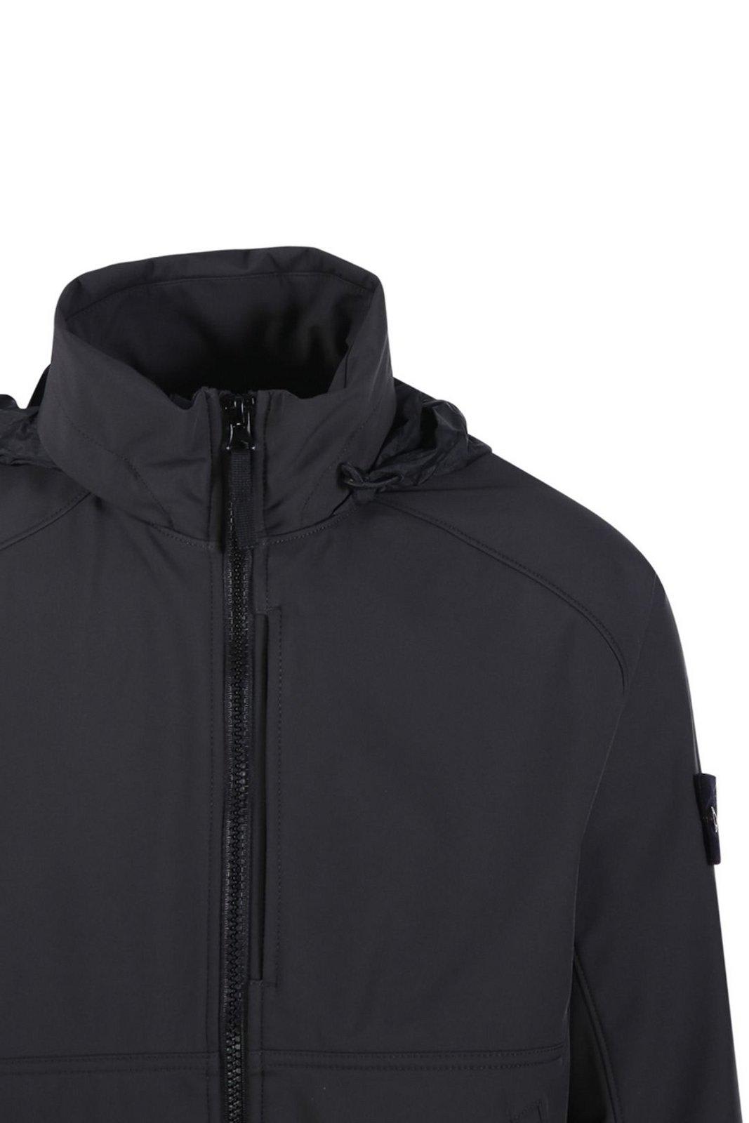 Stone Island High-neck Zipped Jacket In Antracite