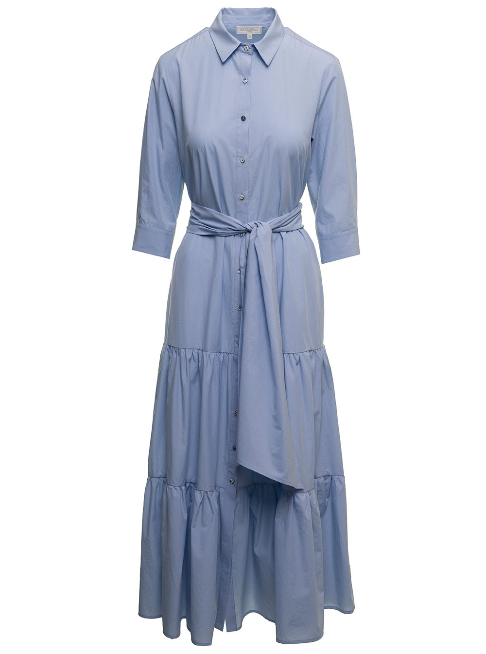 Antonelli Womans Memphis Light Blue Cotton Dress