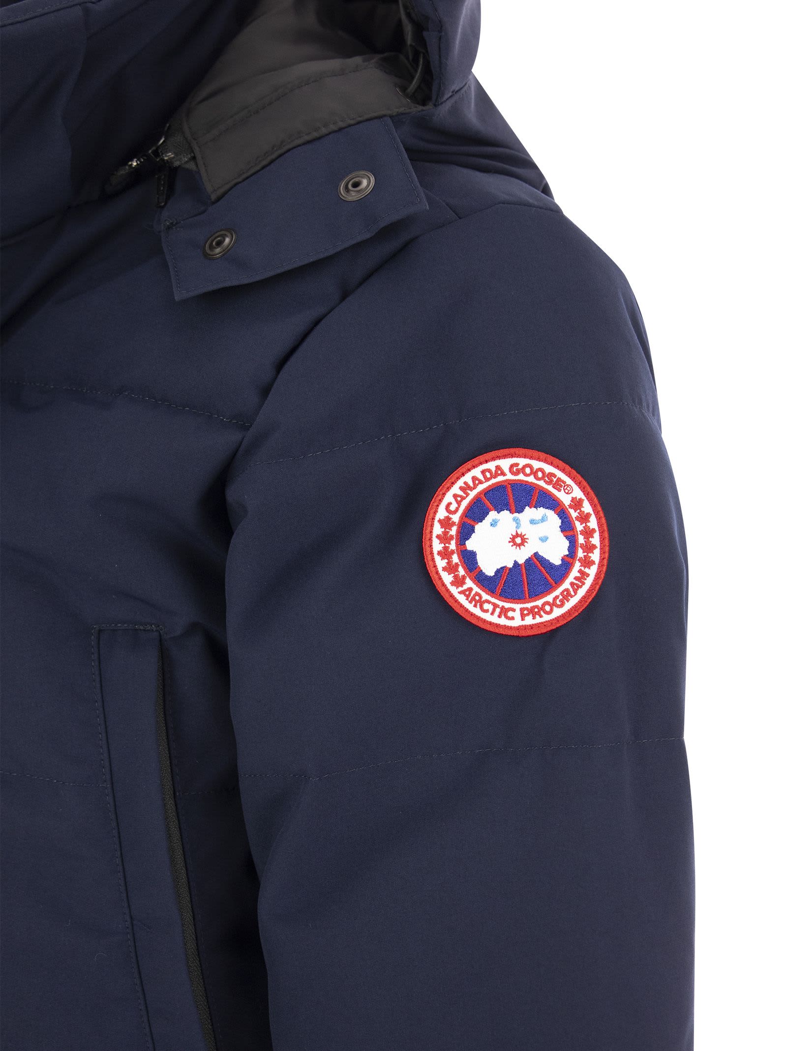 Shop Canada Goose Wyndham - Hooded Down Jacket In Blue
