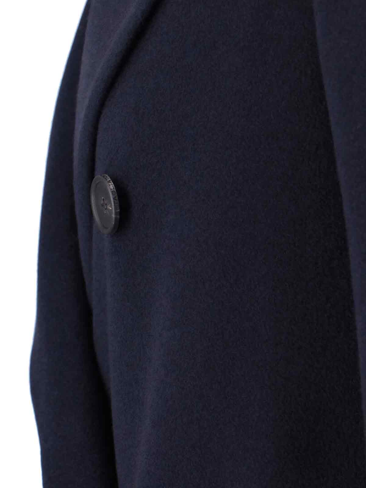 Tagliatore Jole Double-breasted Midi Coat In Blue