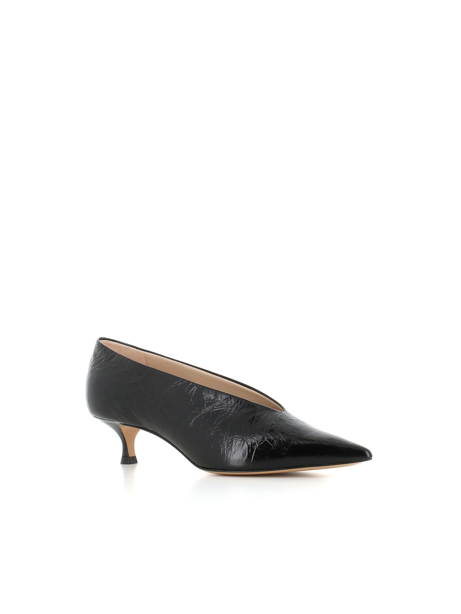 Le Monde Beryl Décollette Babouche Kitten Heel In Black