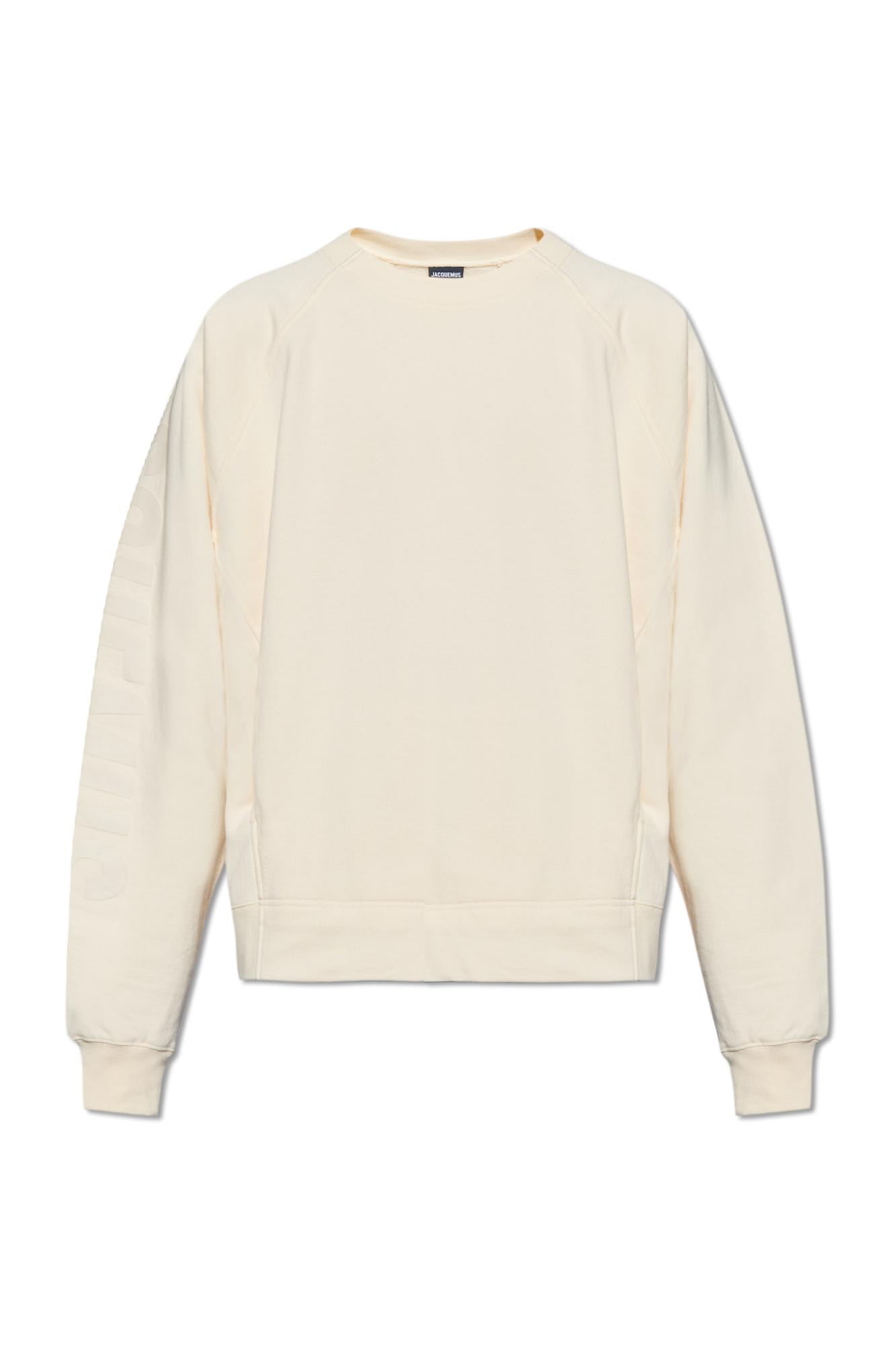 Shop Jacquemus Typo Sweatshirt With Logo In Neutrals
