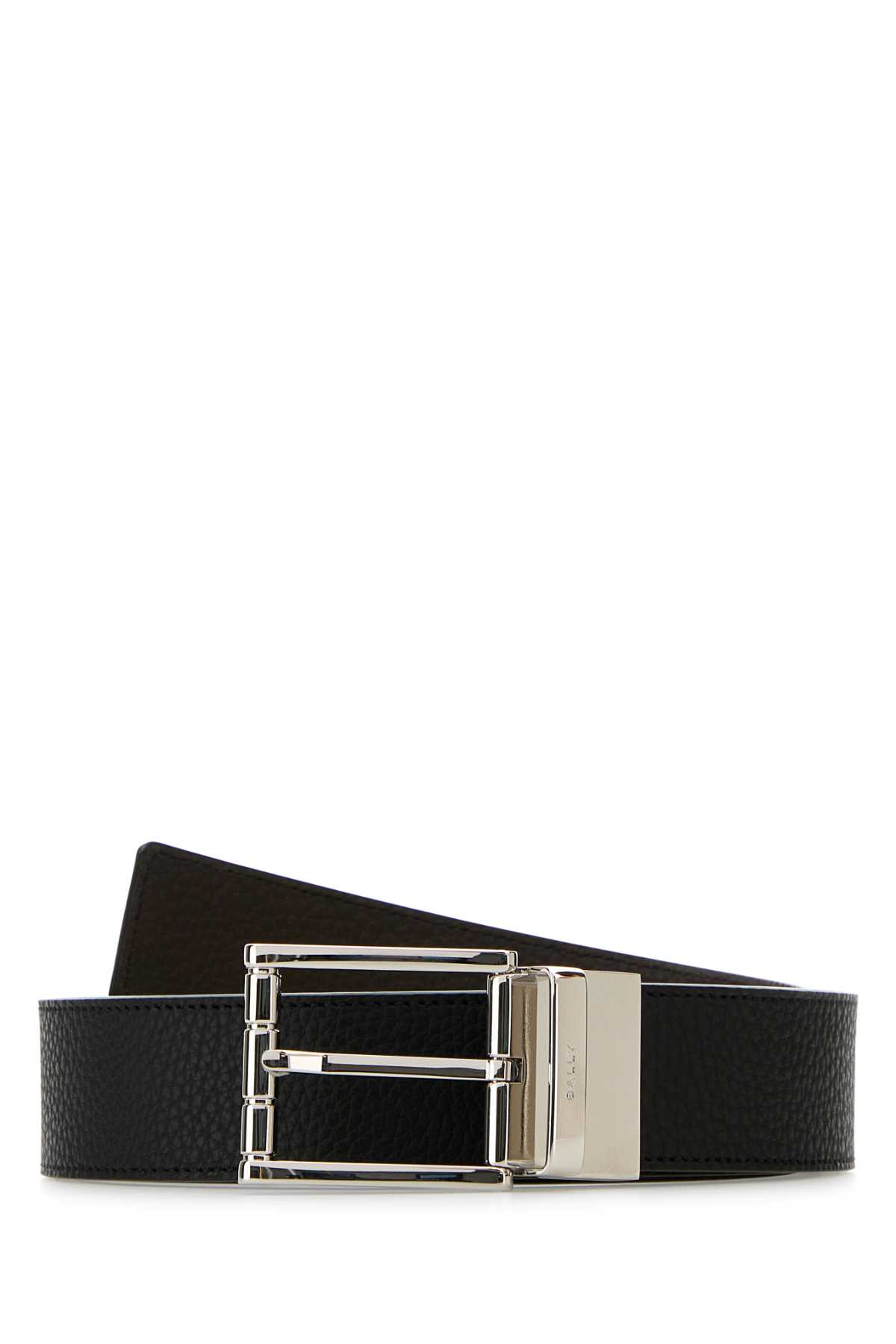 Black Leather Reversible Belt