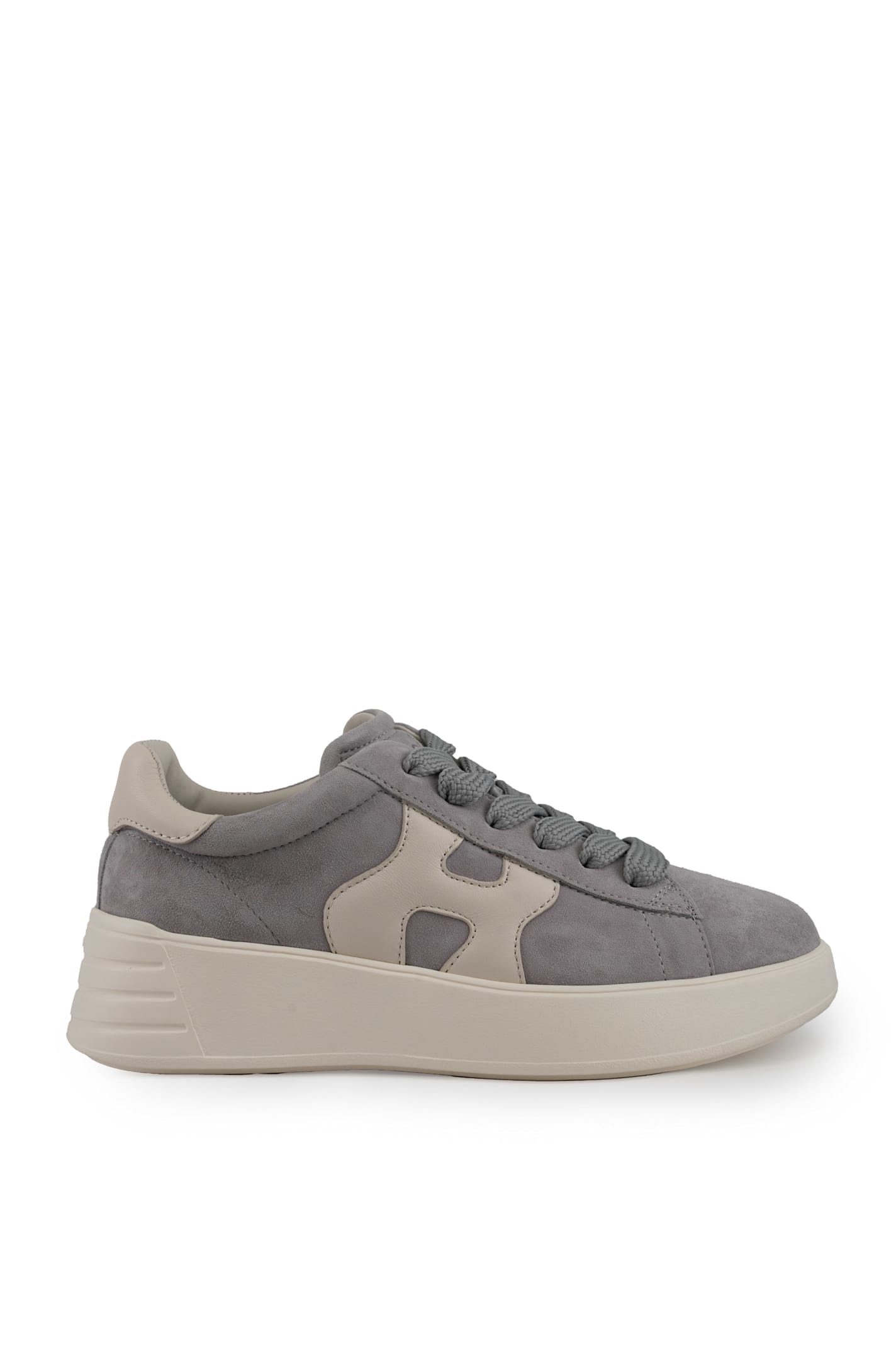 Hogan Rebel Sneakers In Suede In Grigio