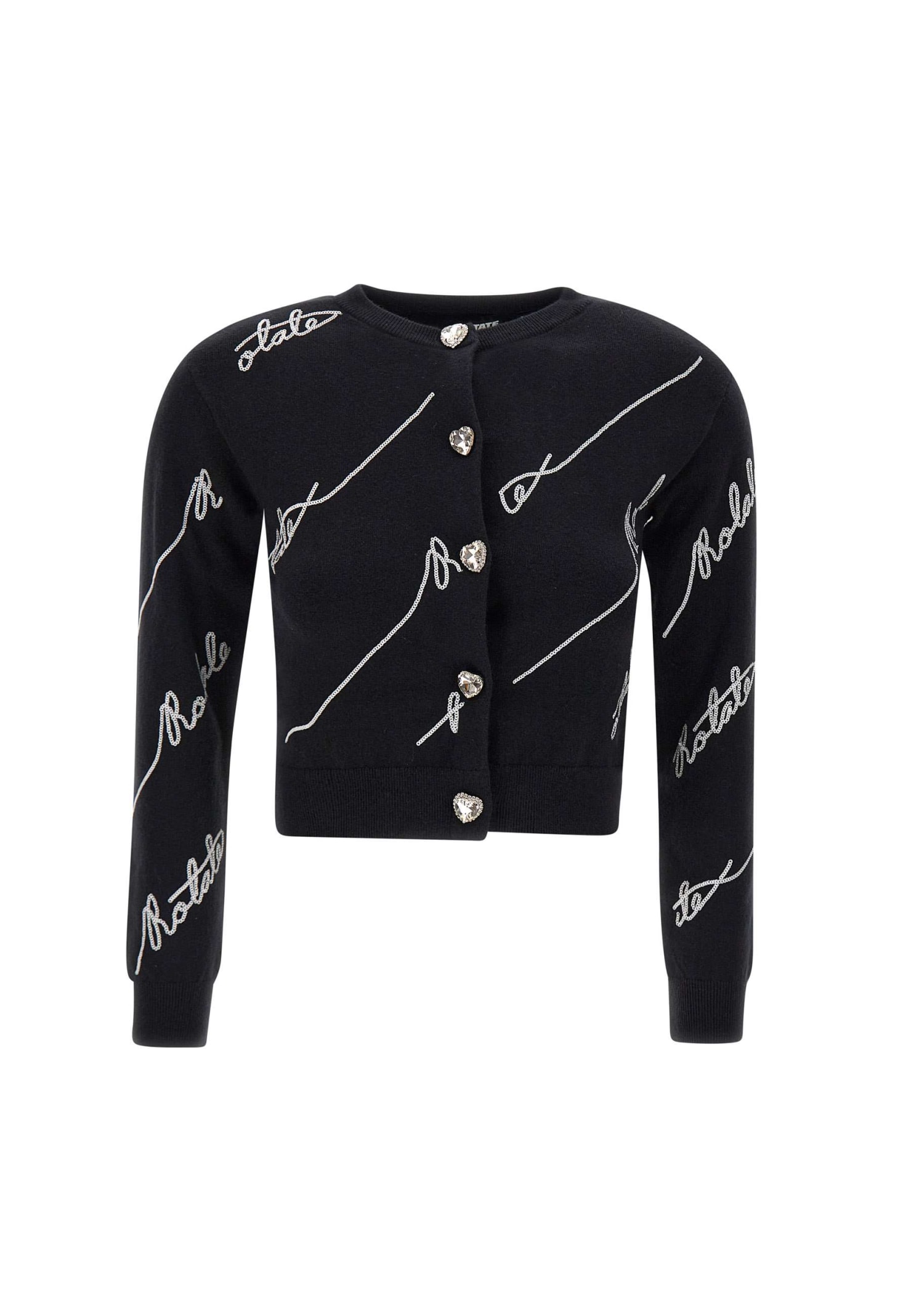 Sequin Logo Cardigan