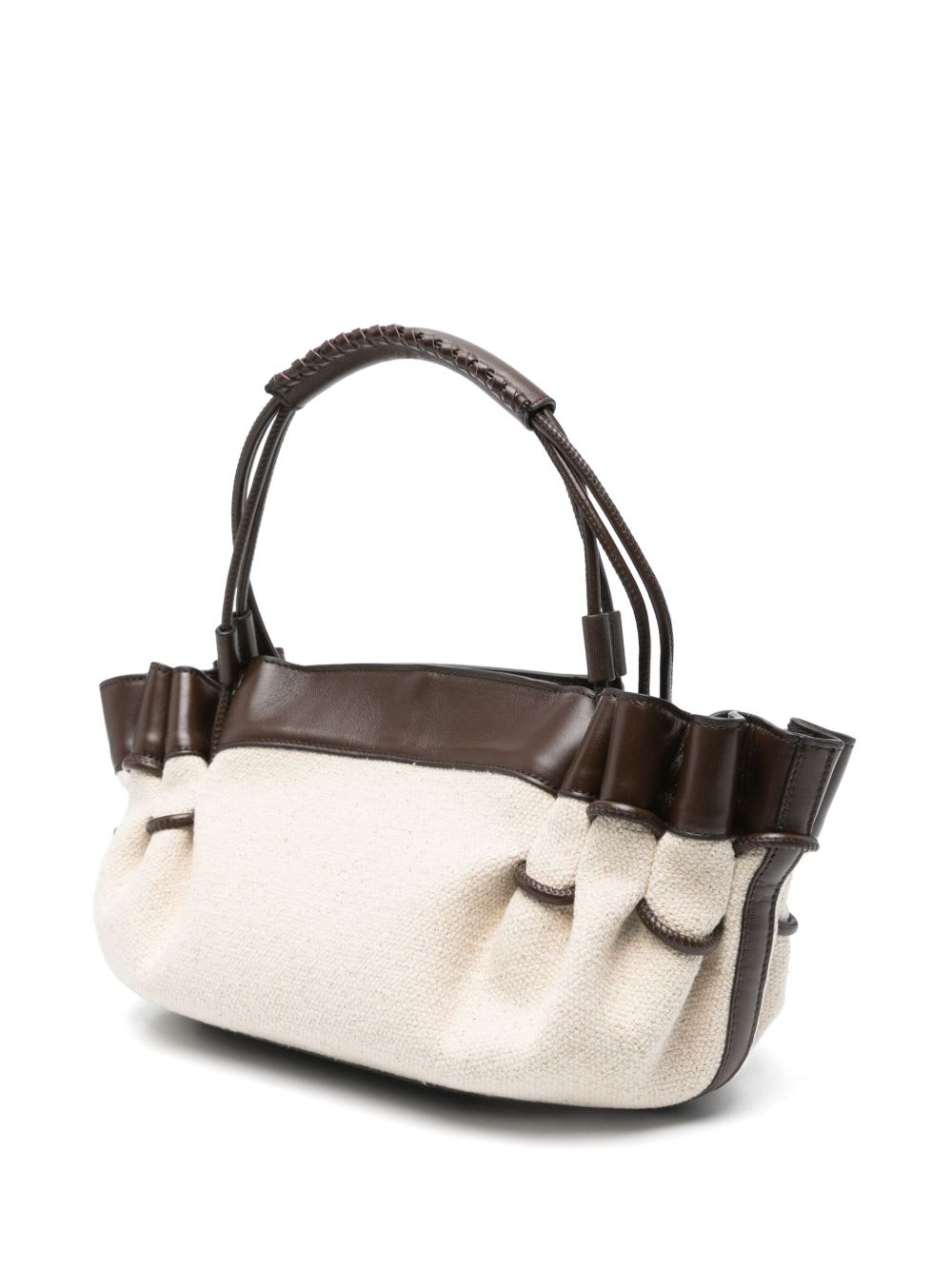 Hereu Arta Canvas Shoulder Bag In White