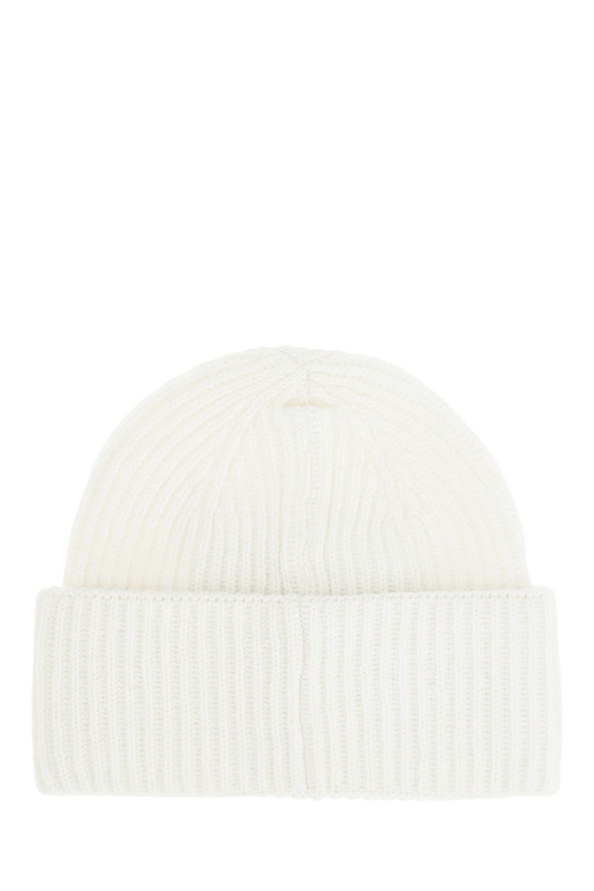 Peuterey Ribbed Logo-plaque Beanie Hat In White
