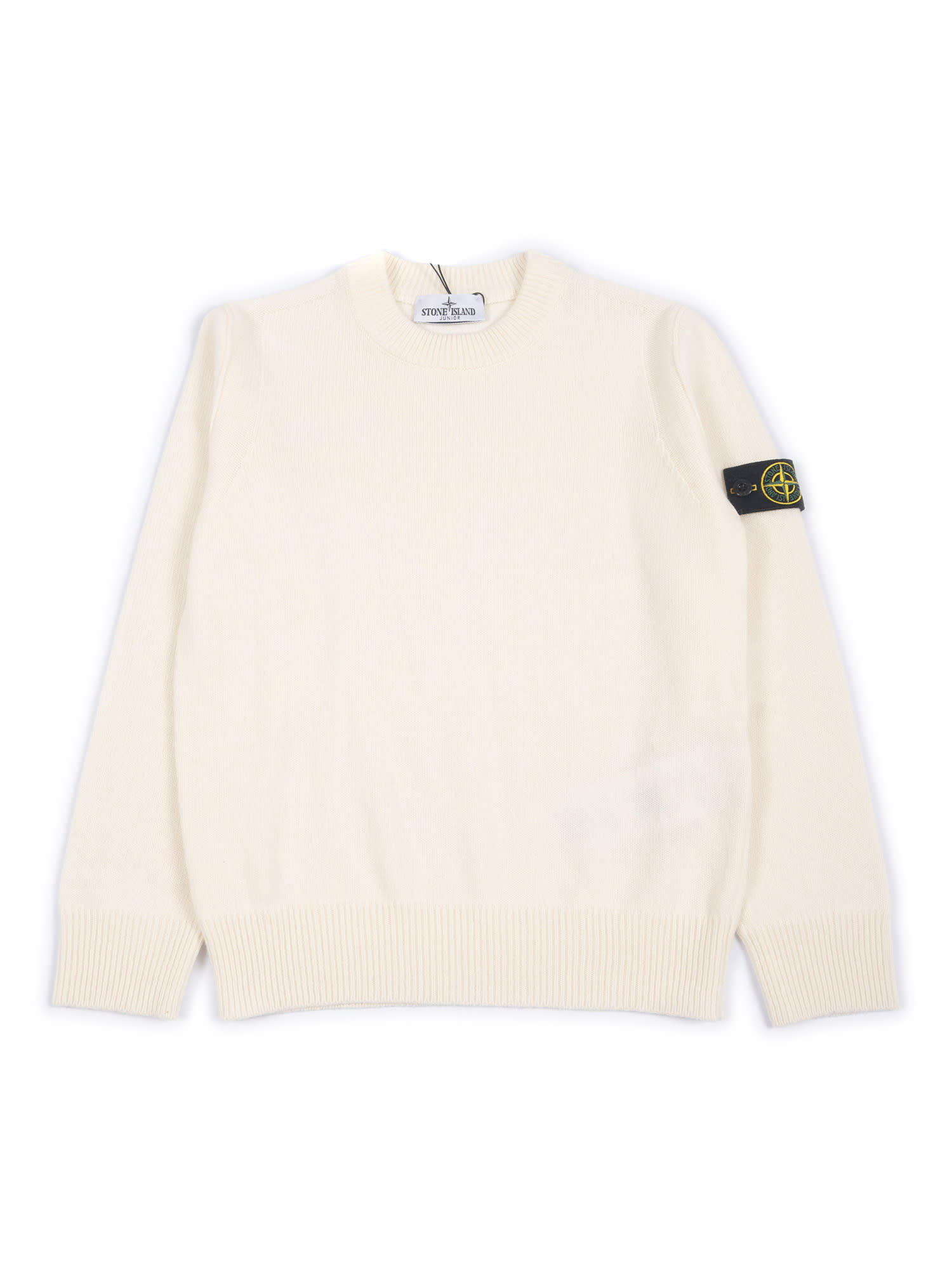 Stone Island Compass Badge Sweatshirt In Neutral