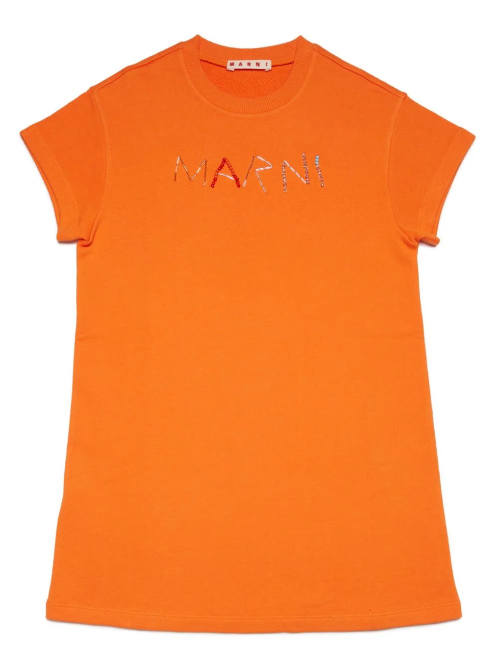 Shop Marni Abito Con Logo In Orange