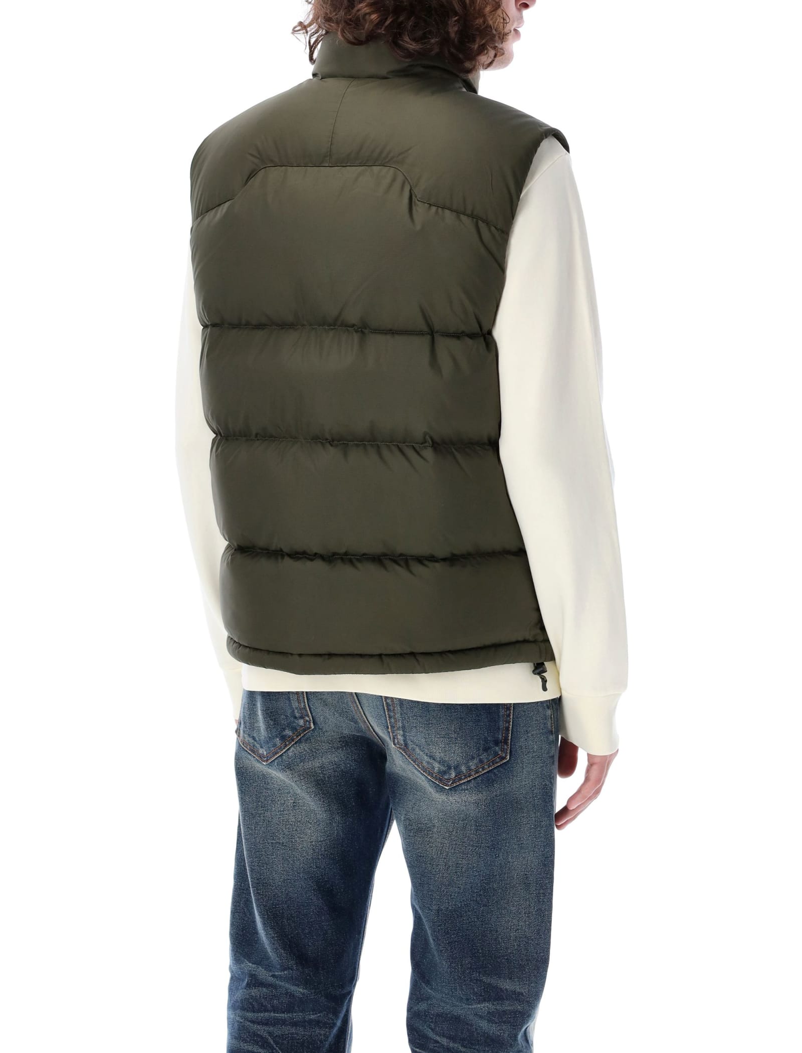 Shop Polo Ralph Lauren Puffer Vest In Olive