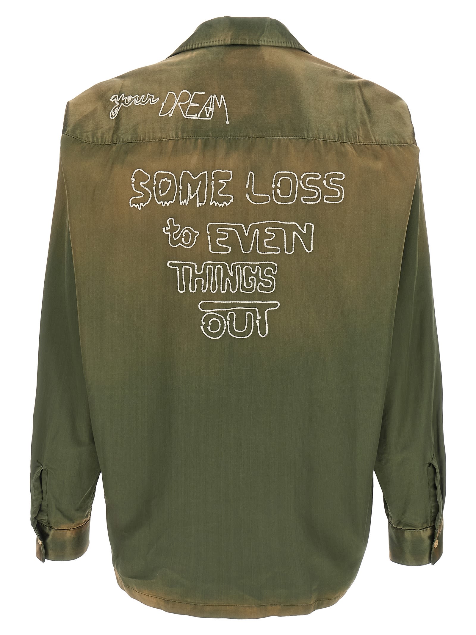 Miharayasuhiro Long Sleeve Shirt With Button Cuffs And Pockets In Green