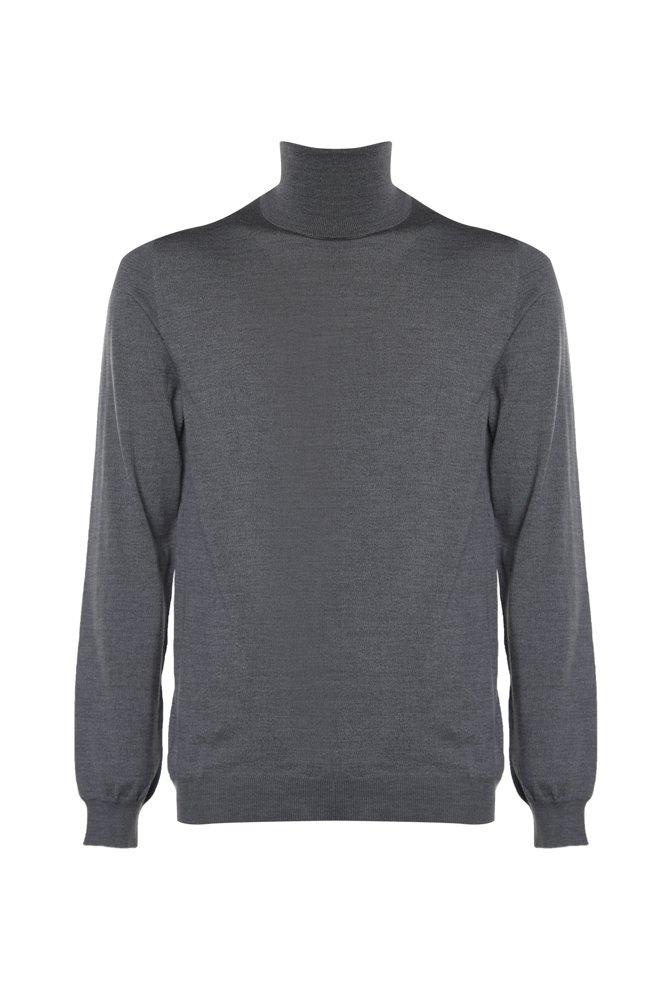 Shop Zanone Roll-neck Straight Hem Jumper