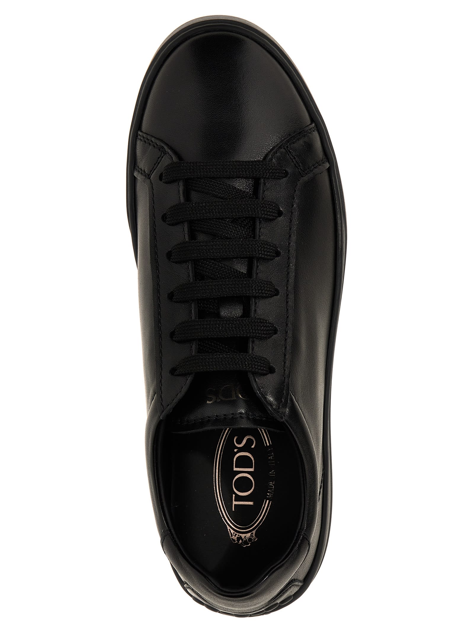 Shop Tod's Leather Sneakers In Altraversione