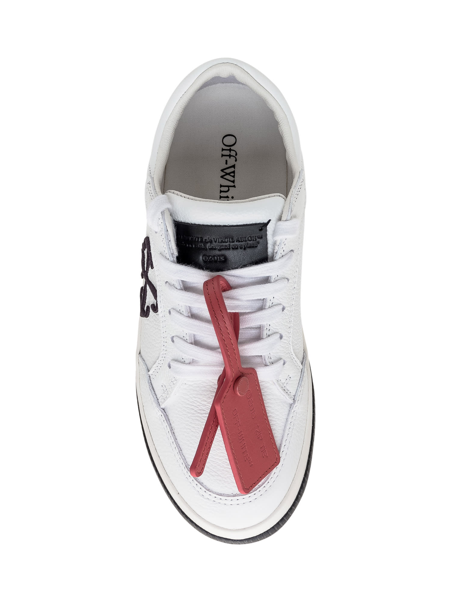 Shop Off-white New Low Vulcanized Sneakers In White Black