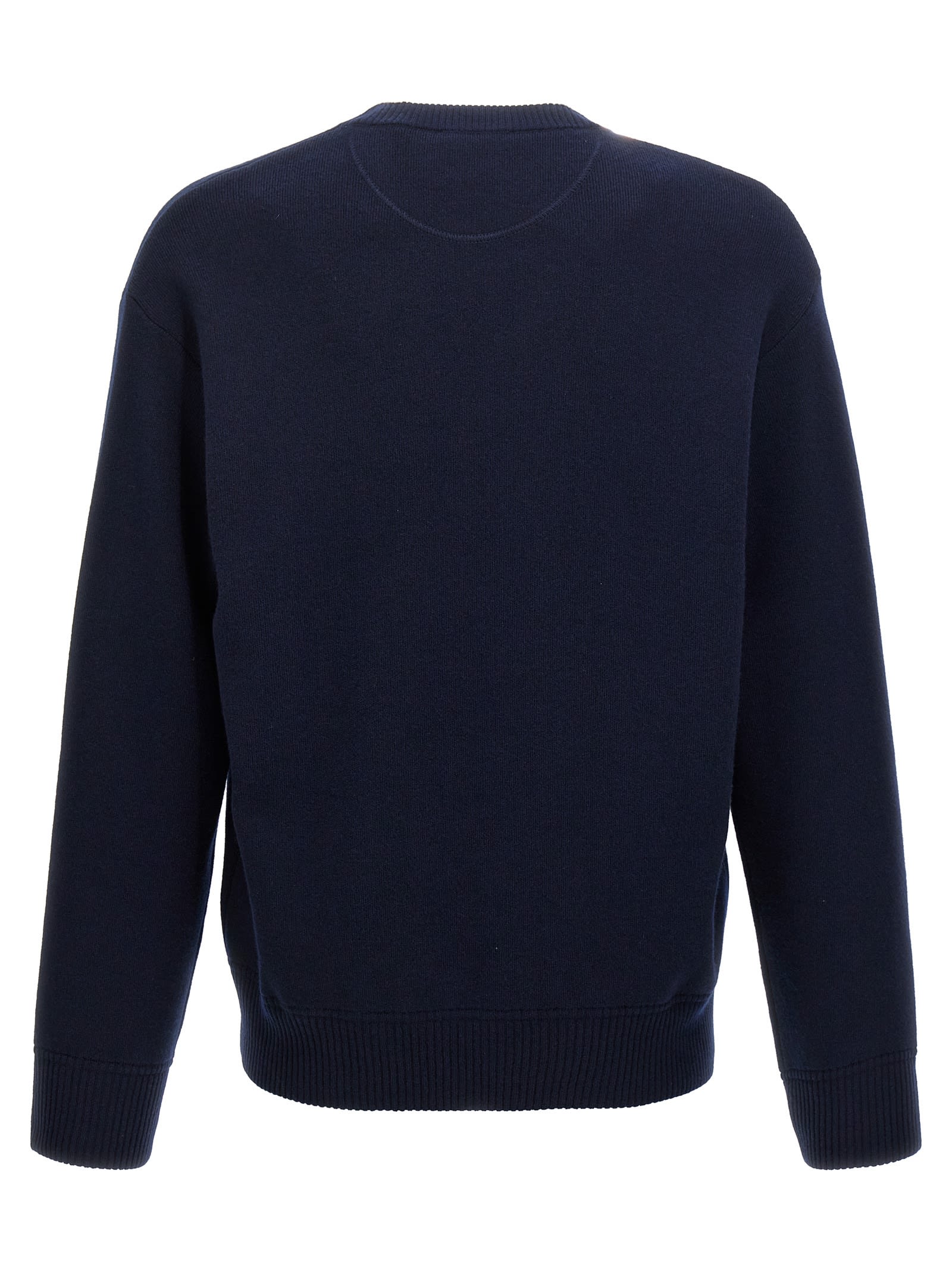 Shop Valentino Embroidery Sweater In Blue