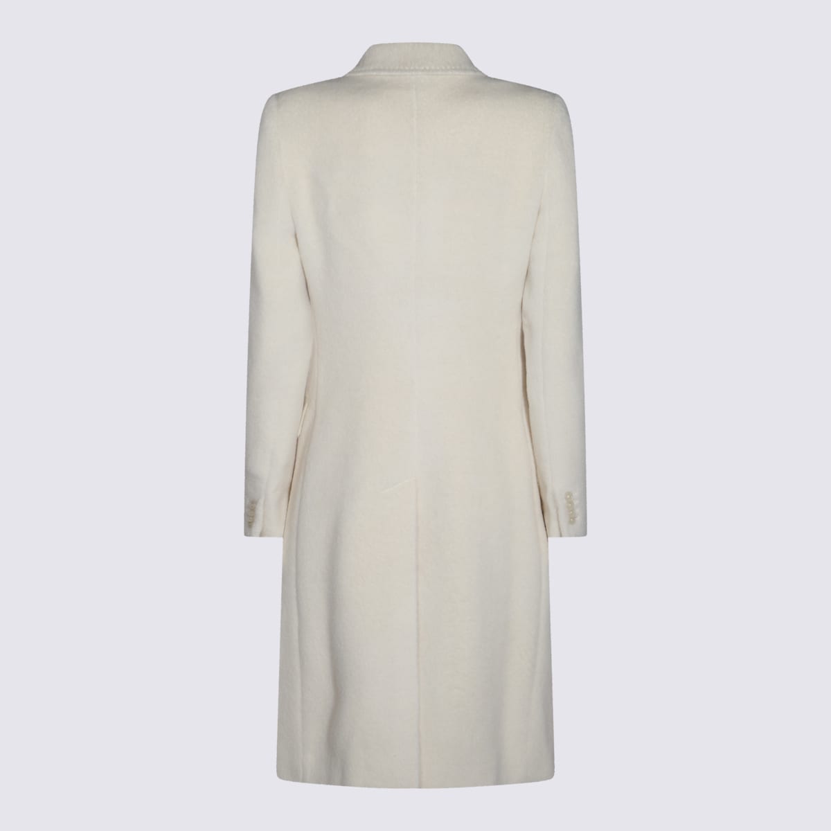 Shop Tagliatore White Wool Coat