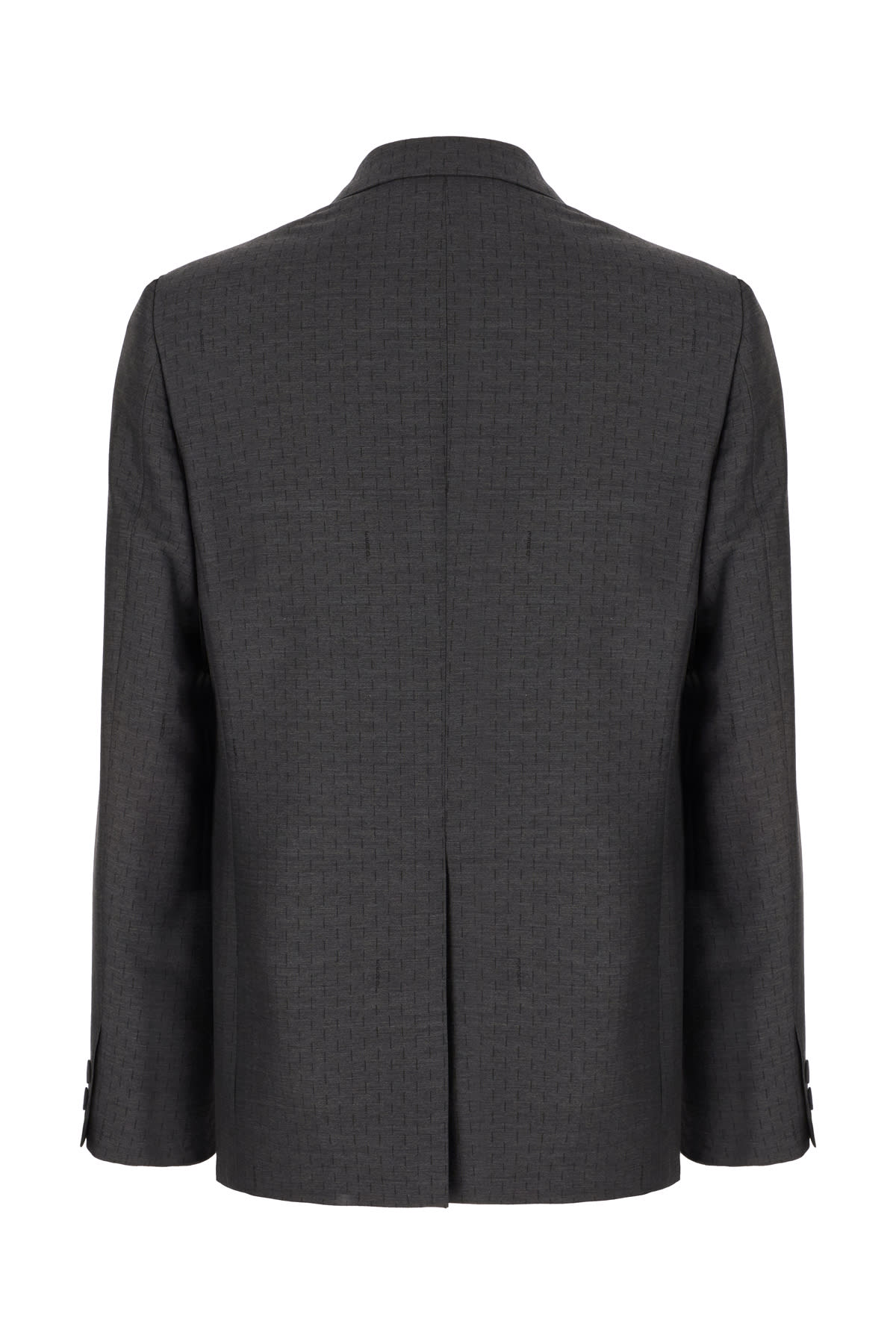 Shop Fendi Grey Wool Blazer In Grigio