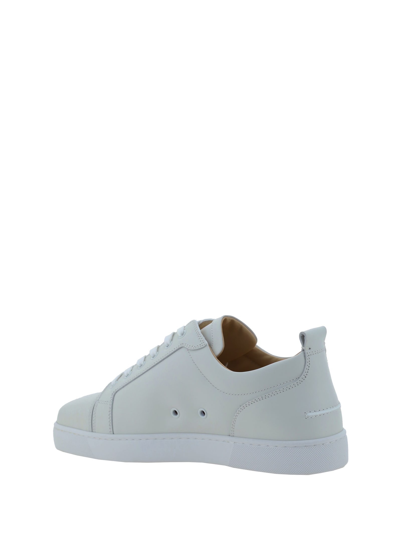 Shop Christian Louboutin Louis Junior Flat Sneakers In White