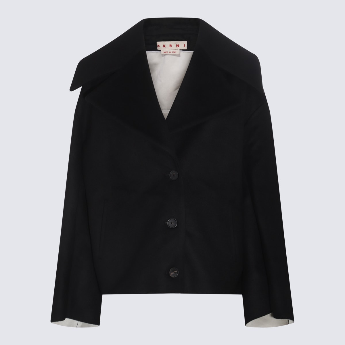 Shop Marni Black Virgin Wool Jacket