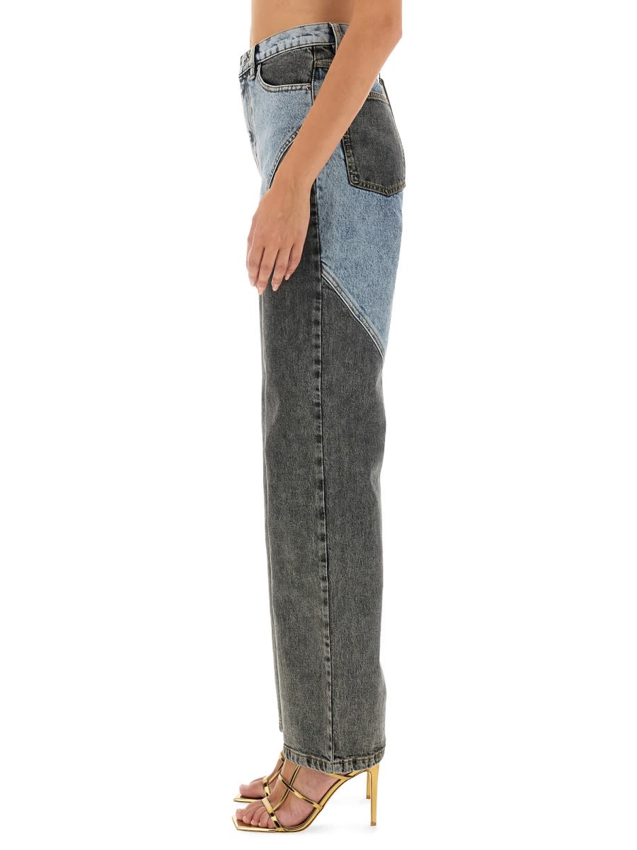 Shop Rotate Birger Christensen Patchwork Jeans In Denim