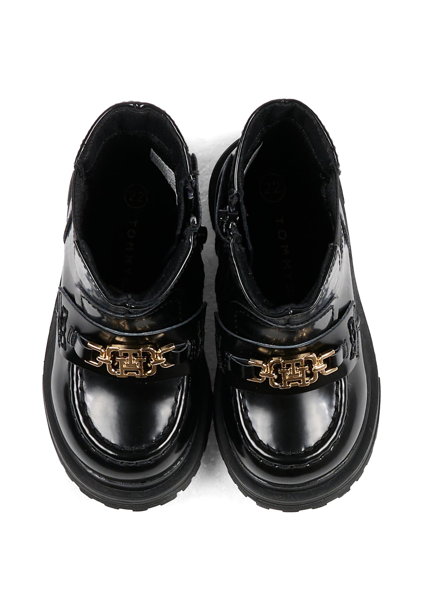 Tommy Hilfiger Black Ankle Boots For Girl With Logo In Black