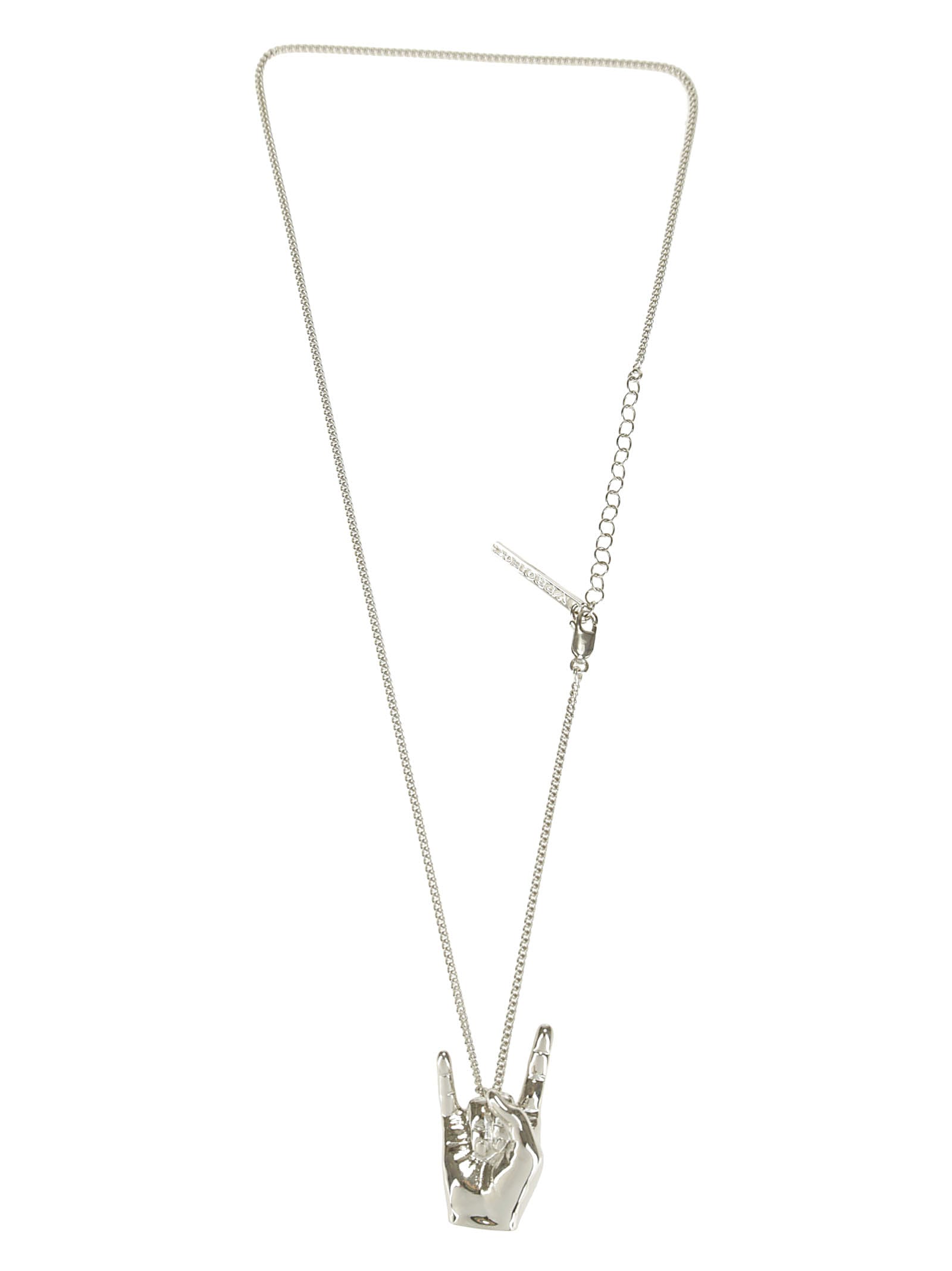 Shop Y/project Mini Rock On Pendant Necklace In Silver
